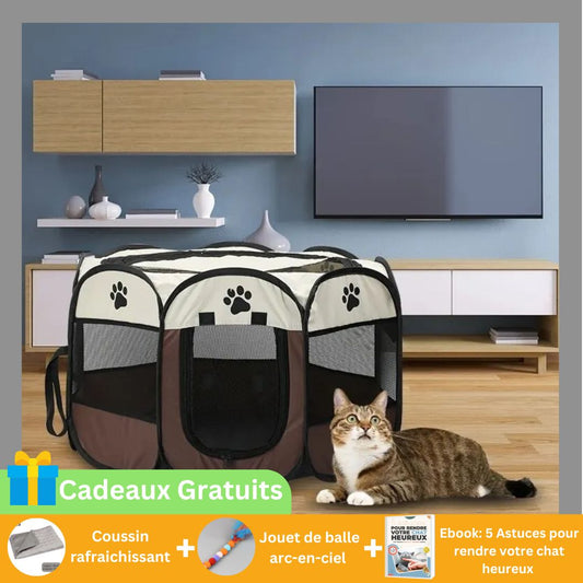 ChâteauFélin™ - Tente Pliable Portable| Sécurité, confort et liberté du chat. - Catouchat Shop