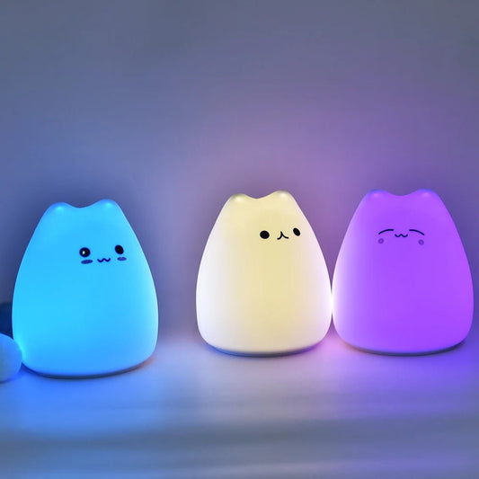 LumiChat™ - Veilleuse LED en silicone | Chat - Catouchat Shop